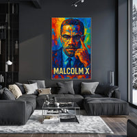 Malcolm X Visionary Leader Poster
