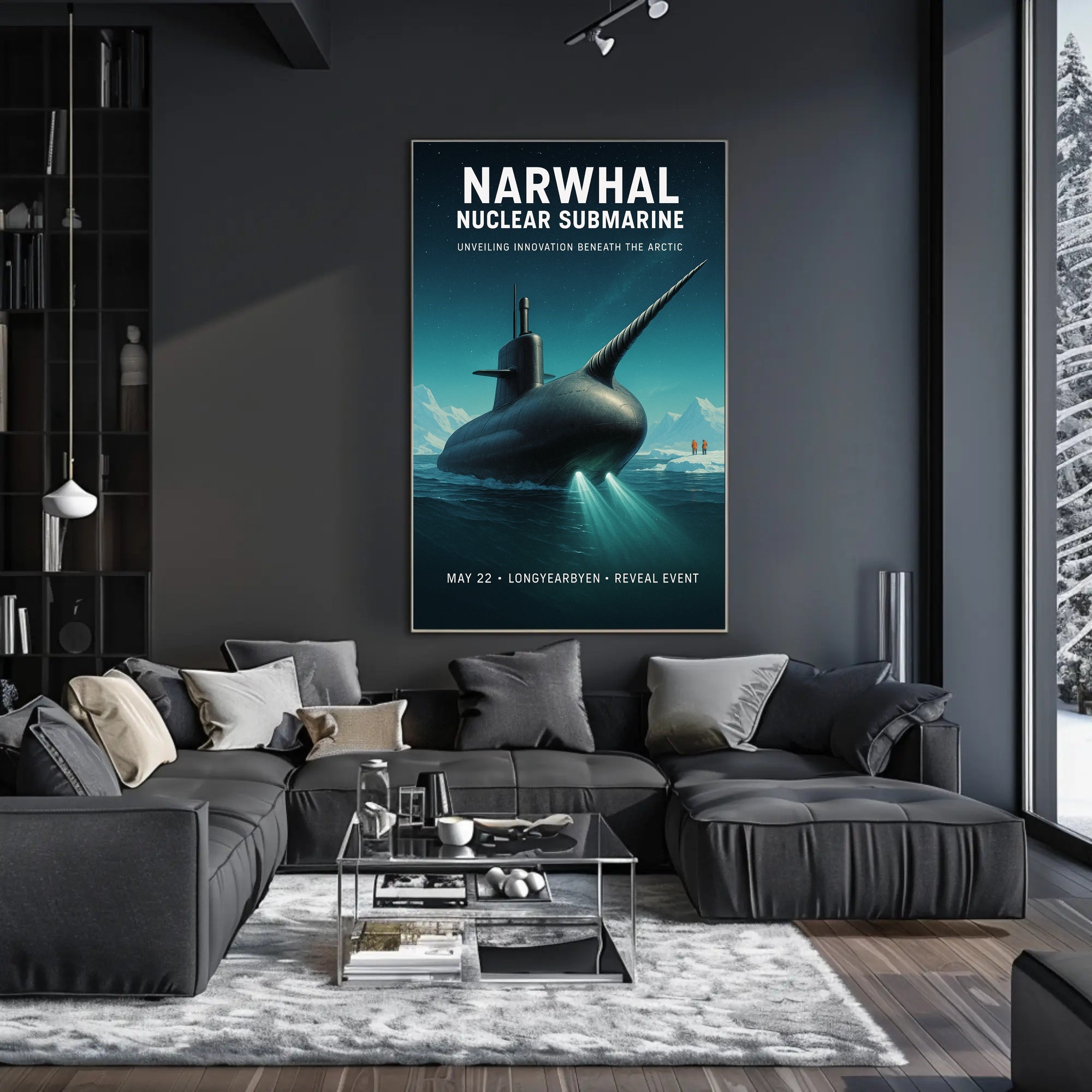 Narwhal Nuclear Submarine Unveiling Poster