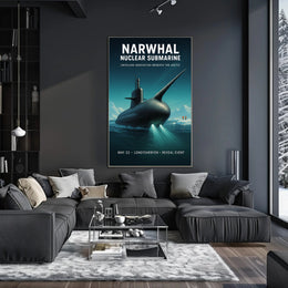 Narwhal Nuclear Submarine Unveiling Poster
