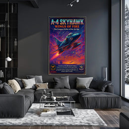 A-4 Skyhawk Jet: Vintage Military Aviation Poster