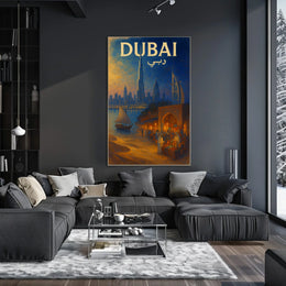 Dubai Cityscape Poster Tradition Modernity For Home Decor