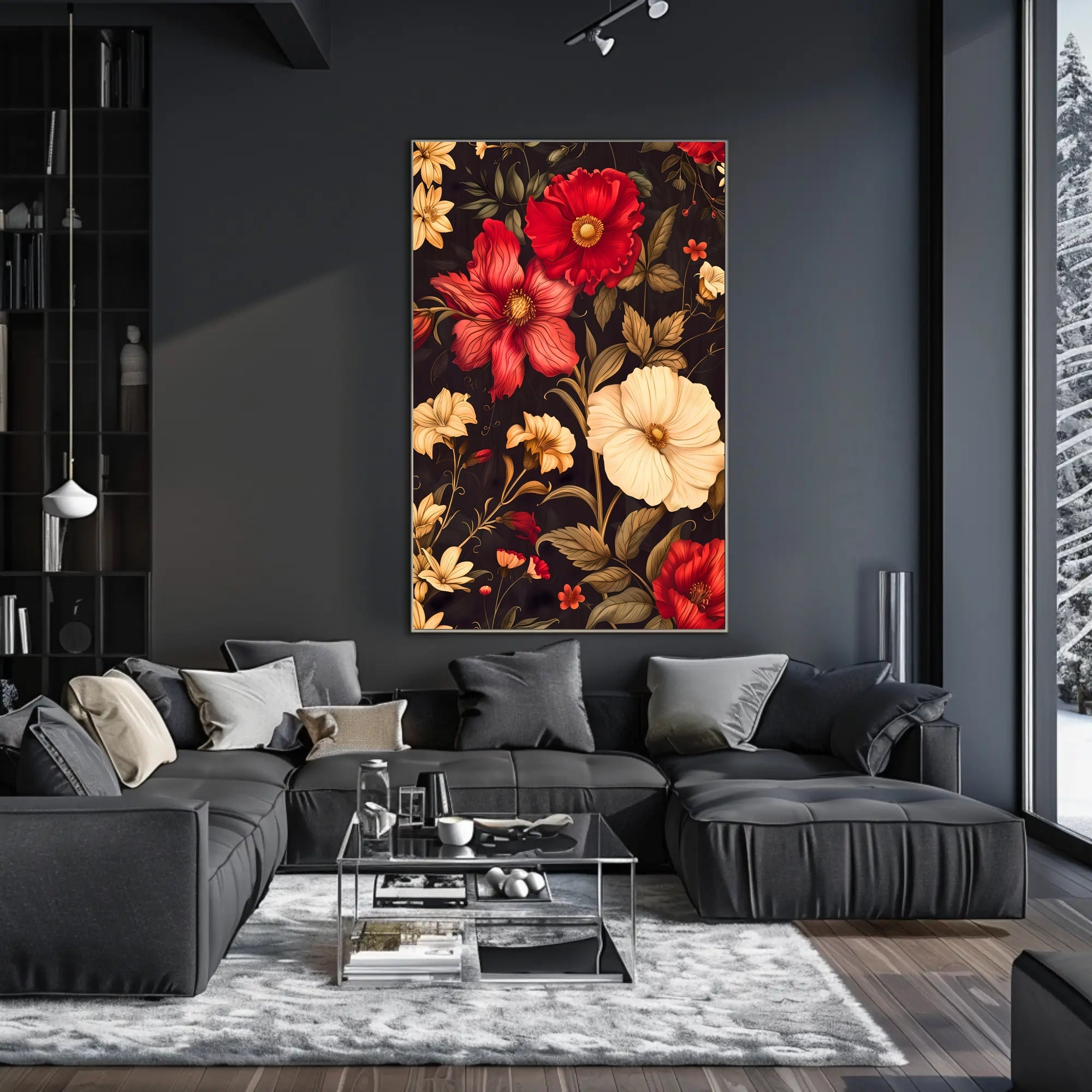 Floral Elegance Wall Art Print for Home Decor