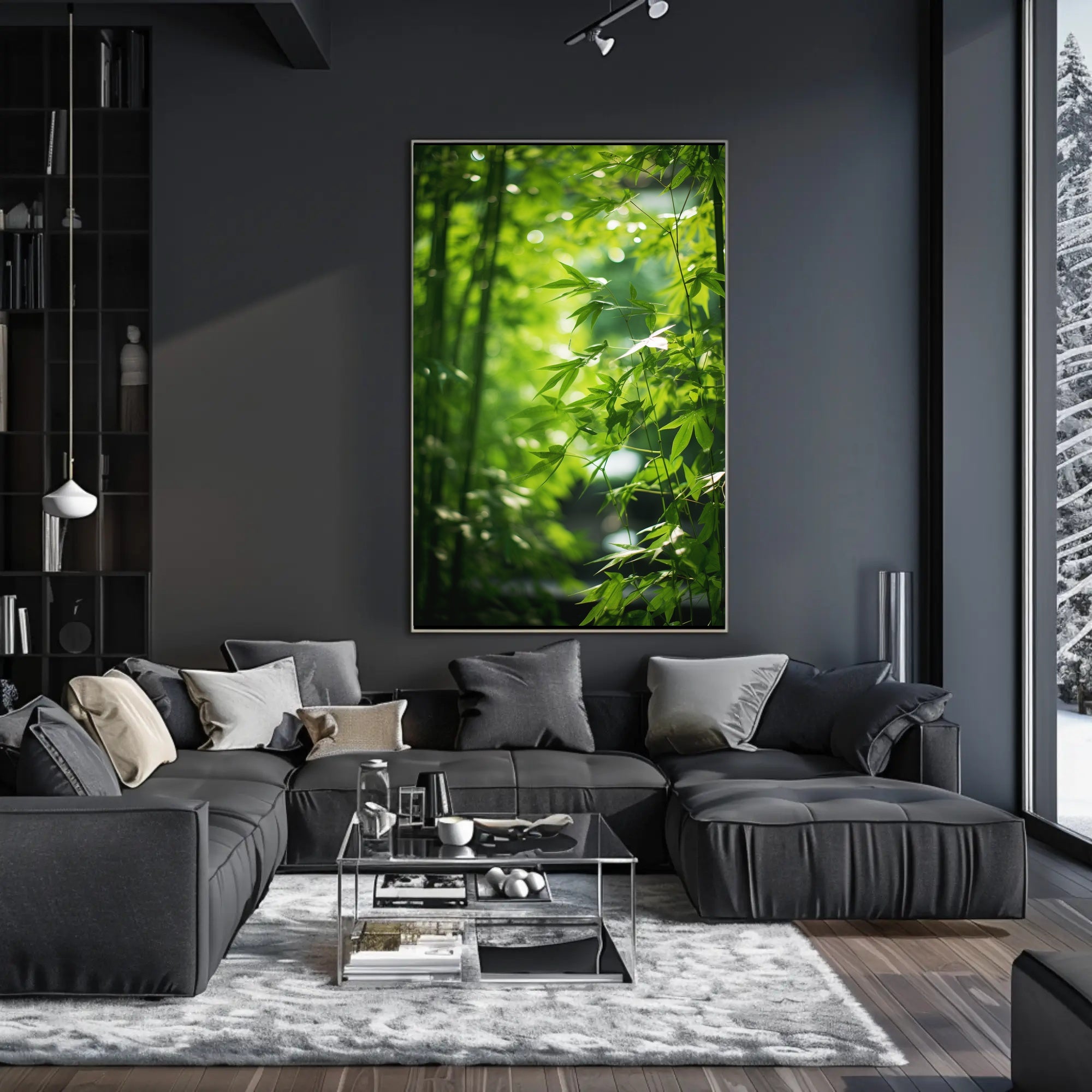 Serene Bamboo Grove Art Print: Abstract, Artistic, or Pop Culture Poster