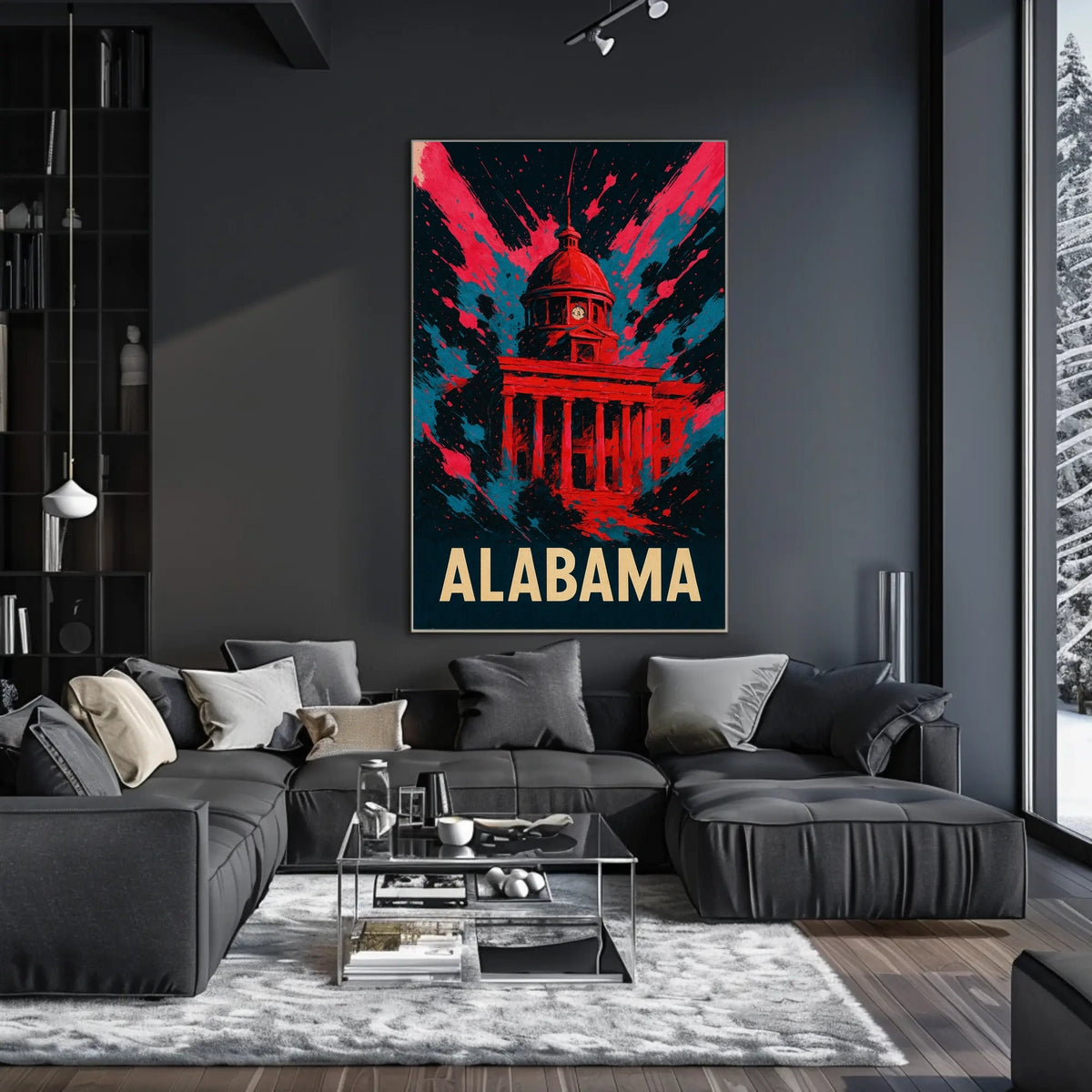 Alabama Capitol Art Poster