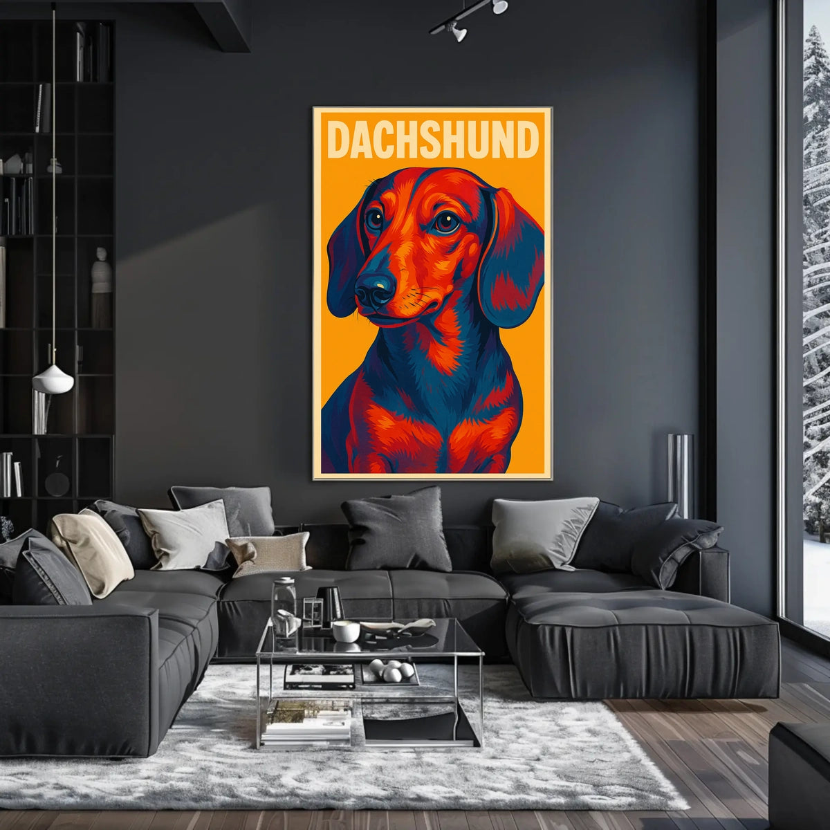 Vibrant Dachshund Portrait Poster