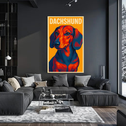 Vibrant Dachshund Portrait Poster