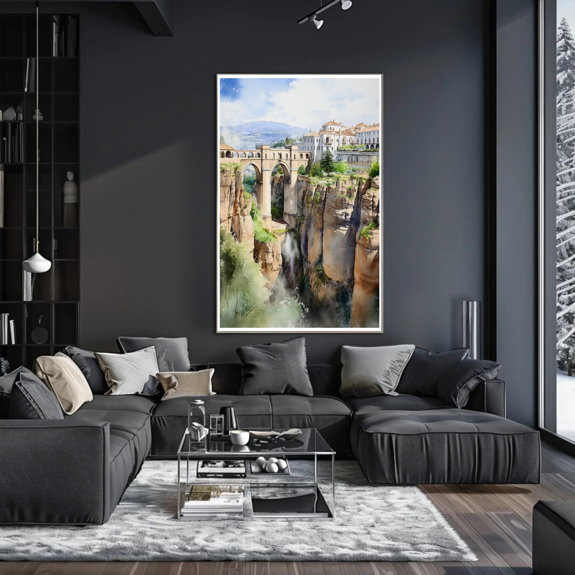 Bridge Over a Gorge Poster PosterGoat