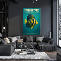 Sailfin Tang The Ocean’s Elegant Navigator Poster PosterGoat