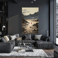 Solitary Wanderer In The Desert Poster
