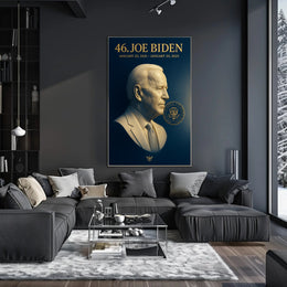 Joe Biden 3d bust 46th President Poster PosterGoat