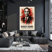 Barack Obama Watercolor Masterpiece, Historical or Presidential Poster