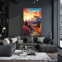 Parthenon Sunset Majesty Cultural or Heritage Poster