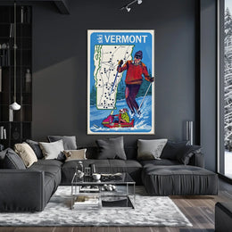 Ski Vermont Adventure Poster