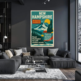 New Hampshire Scenic Vintage Travel Poster PosterGoat