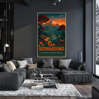 San Bernardino Nature Poster Vintage Travel Print