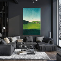 Serene Countryside Landscape Poster Minimalist Wall Art