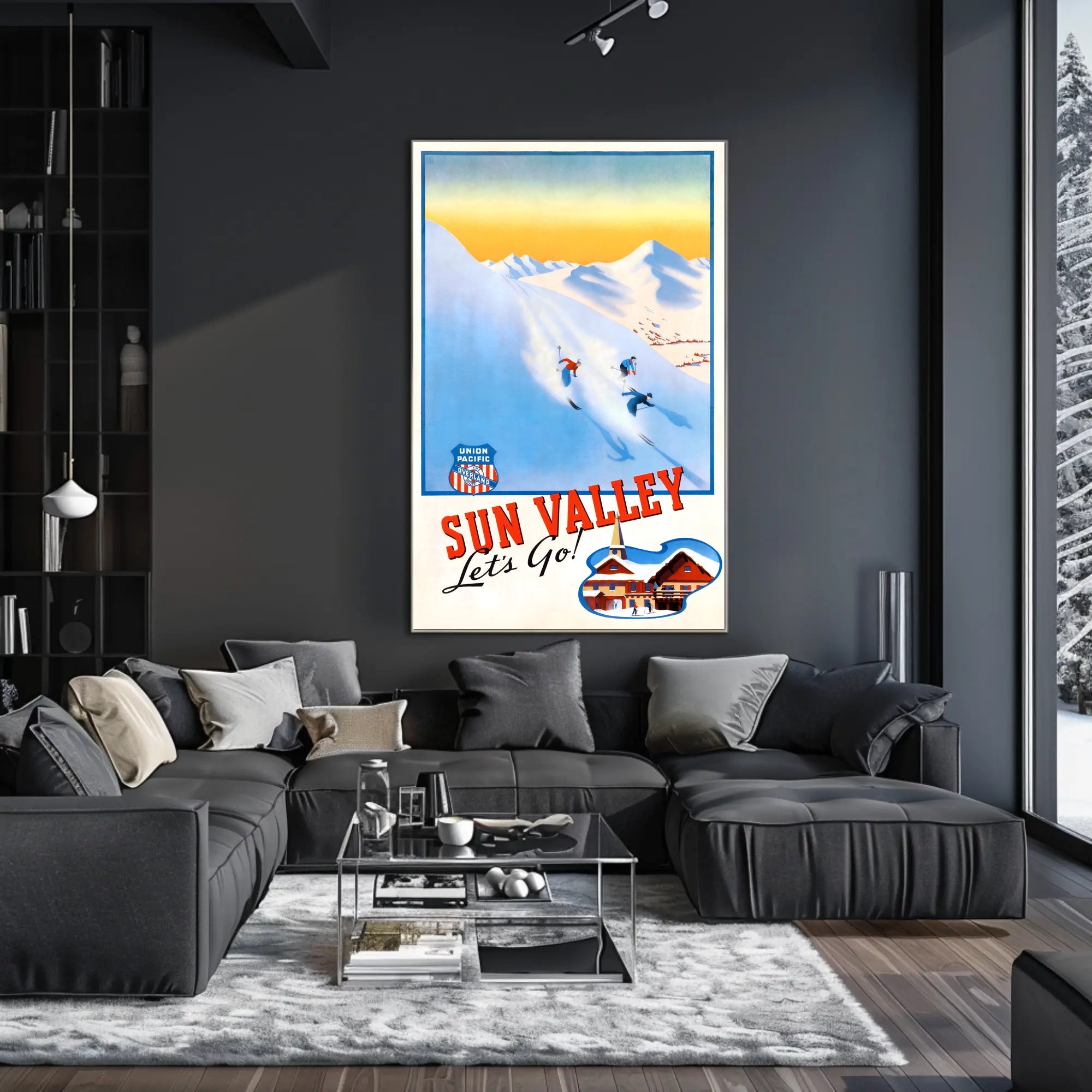Sun Valley Ski Adventure Poster PosterGoat