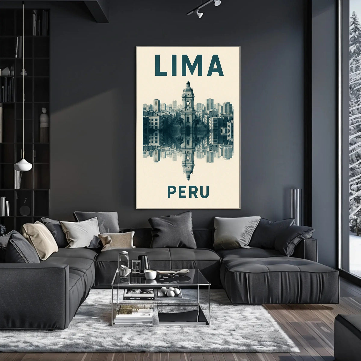 Lima, Peru A Cityscape Reflection Poster