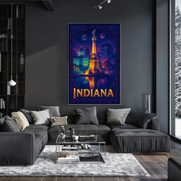 Indiana A Vibrant Tribute Poster