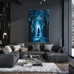 Mysterious Traveler in Enigmatic Forest Abstract, Artistic, or Pop Culture Poster