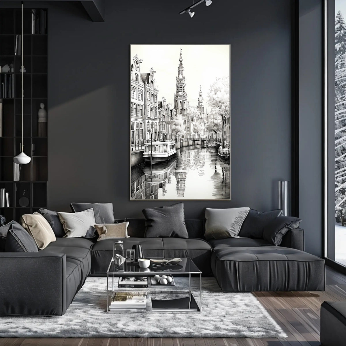 Amsterdam Scenic Canal Travel Poster