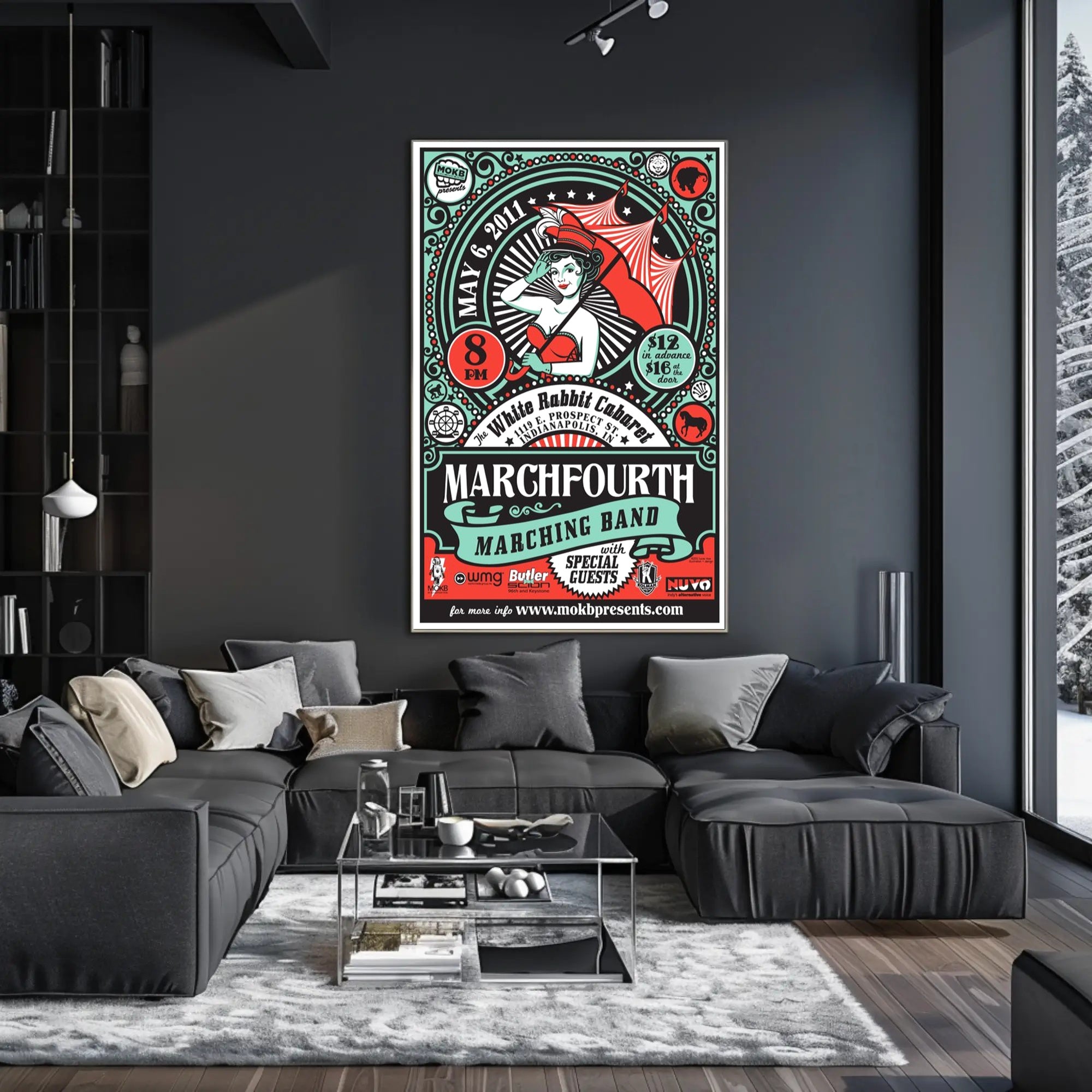 MarchFourth Band Vintage Circus Concert Art Music Poster PosterGoat