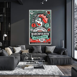 MarchFourth Band Vintage Circus Concert Art Music Poster PosterGoat