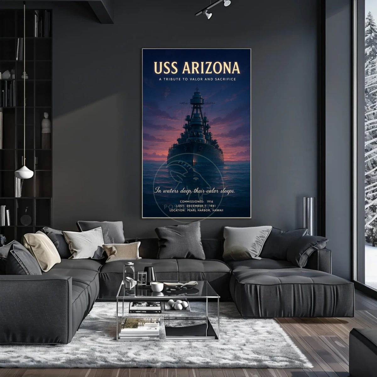 USS Arizona Tribute: WWII Poster