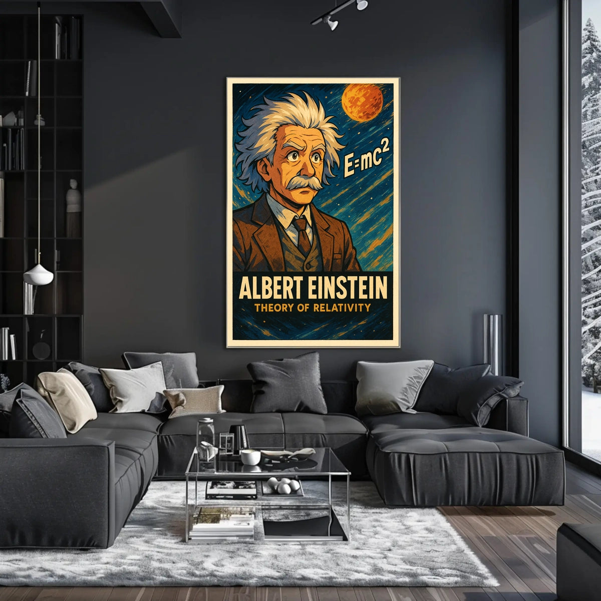Einstein Relativity Vintage Educational Poster