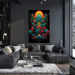 Geometric Sunrise Poster