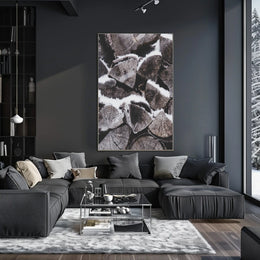 Rustic Winter Serenity Photorealistic Abstract or Artistic Poster