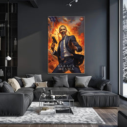 Barack Obama Funny Carton Presidential Poster