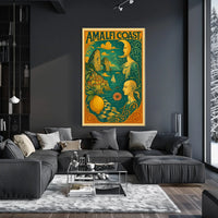 Amalfi Coast Artistic Tribute Poster