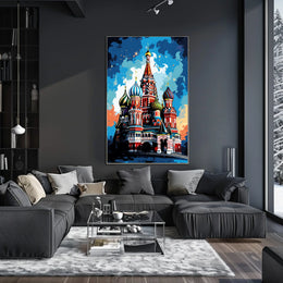 Saint Basil's Cathedral Whimsical Artistic Cultural Heritage Poster