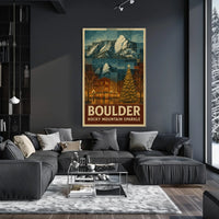 Boulder Rocky Mountain Sparkle Poster