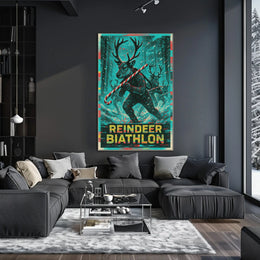 Reindeer Biathlon Poster