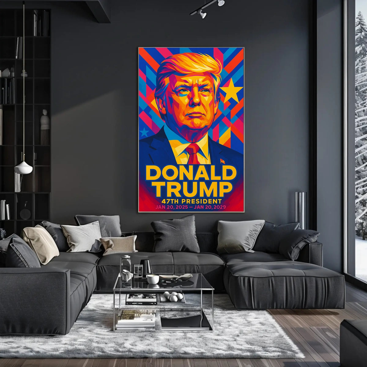 Trump 47th President Patriotic Portrait Poster