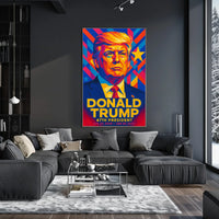 Trump 47th President Patriotic Portrait Poster