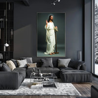 Symbolic Figure with Skull Poster