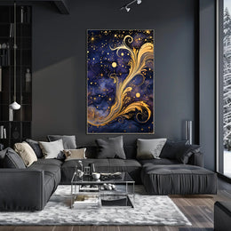 Cosmic Elegance: Art Nouveau Space or Astronomy Poster