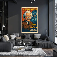 Curious Minds Einstein Relativity Vintage Science Poster