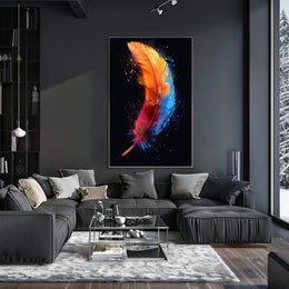 Vibrant Feather Art Poster