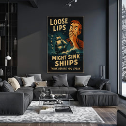 Loose Lips Might Sink Ships Poster