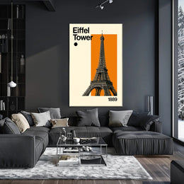 Eiffel Tower Minimalist Design Travel Poster