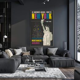 Fly Northwest Airlines to New York Poster PosterGoat