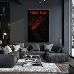Amalfi Coast Dramatic Landscape Poster Wall Art Decor