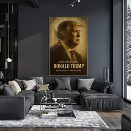 Trump Vision Promise Vintage Sepia Patriotic Poster