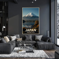 Mount Fuji Photorealism Scenic Traveler Poster