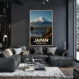 Mount Fuji Photorealism Scenic Traveler Poster
