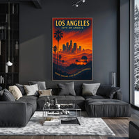 Los Angeles Dreams Retro Travel Poster Art